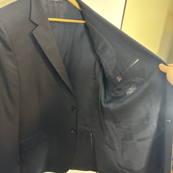 Brooks Brothers 346 Regent Fit Navy Pinstripe Blazer 46L Tall Sports Coat - Picture 7 of 12
